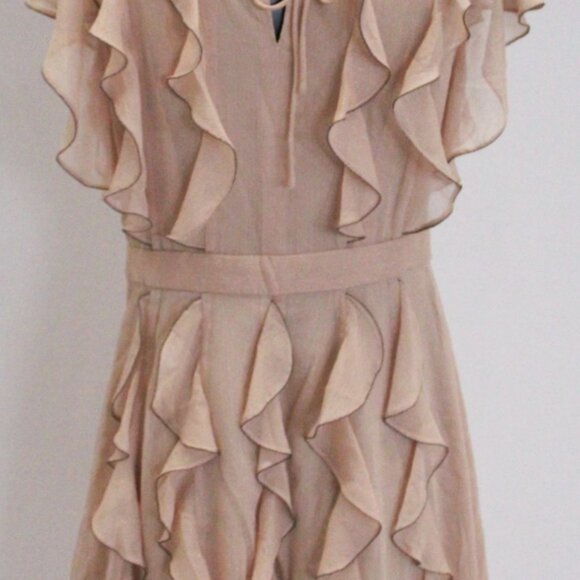 Ted Baker Women's Ruffled Mini Dress with Metal Ball Trim AR8 Size US: 2 - Picture 4 of 5
